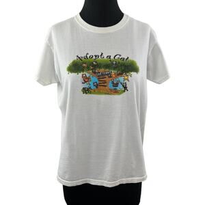 Vintage CRAZY SHIRTS Hawaii Adopt Cat Graphic Tee Shirt Short Cat Club Kitten L